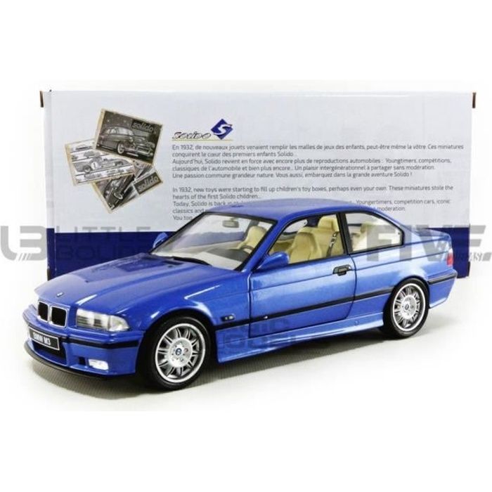 Voiture Miniature - SOLIDO - BMW M3 E36 - Couleur Blue - Échelle 1/18 - Collection