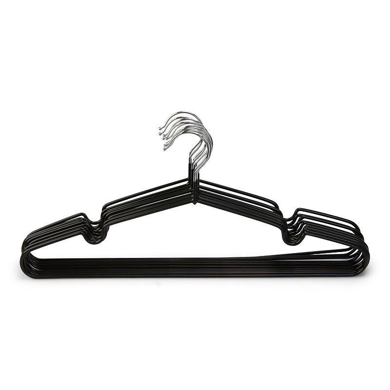 Hem Klädhängare 10-pack PVC-belagd metall svart