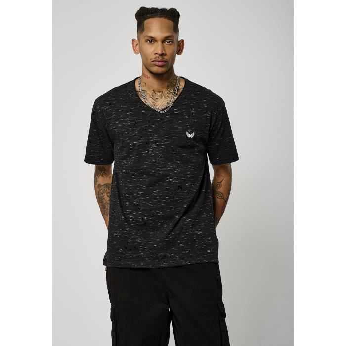 KAPORAL - Camiseta negra jaspeada para hombre MEJOR