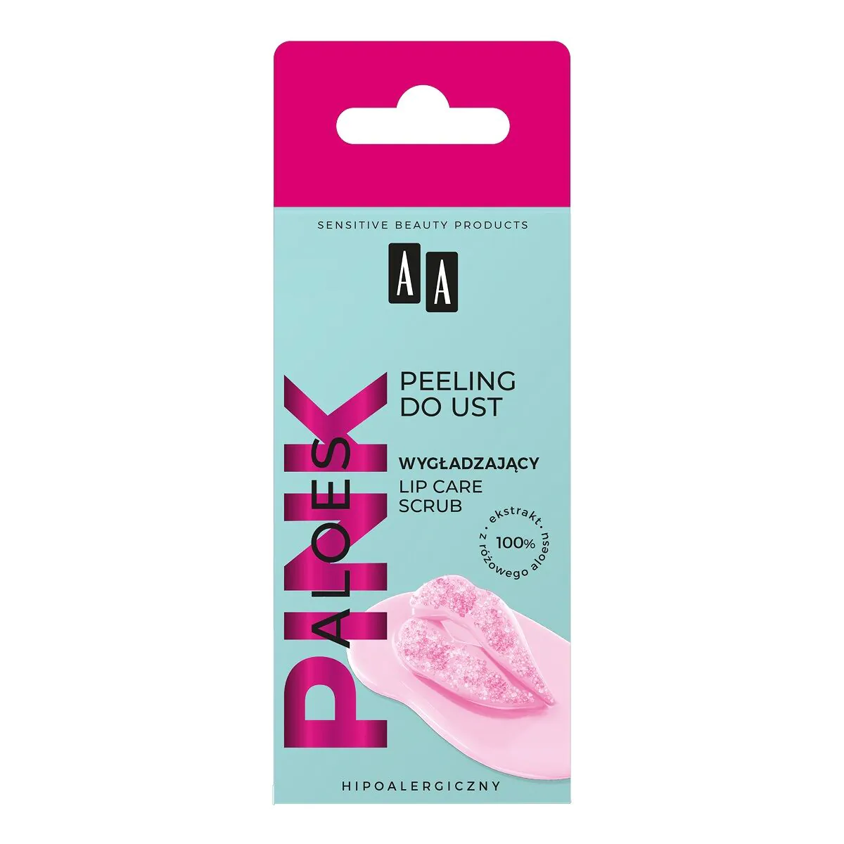 AA Aloes Pink Wygładzający Peeling do ust
