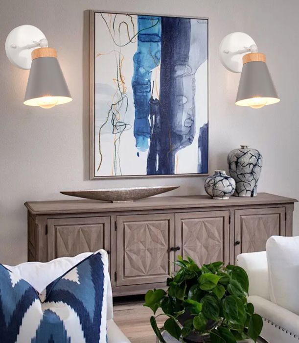 iDEGU 3x Applique Murale Intérieur Industriel,12cm Moderne Lampe Murale Vintage en Métal Style Nordique Luminaire Réglable