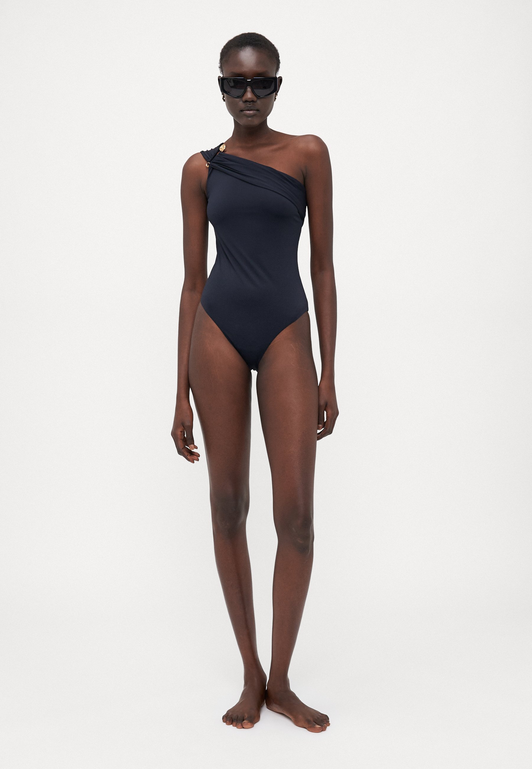 Versace zwempak met veiligheidsspeld - badpak - zwart