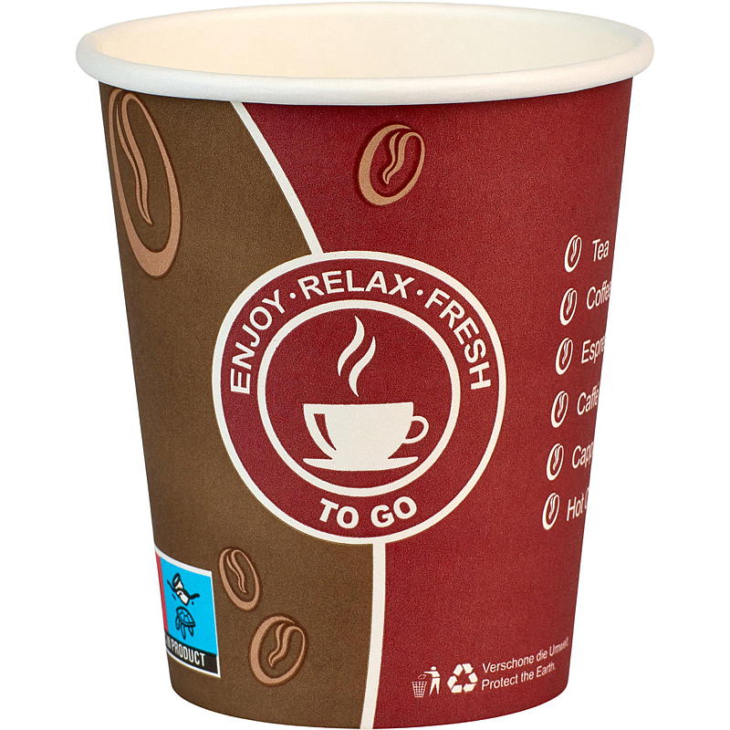 Nopeasti mukaan otettava paperimuki 50 kpl, 2,5 dl