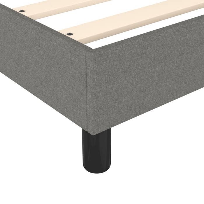 Base de cama de láminas con patas, estructura de cama de 90x190 cm, tela gris oscuro TDL0207104