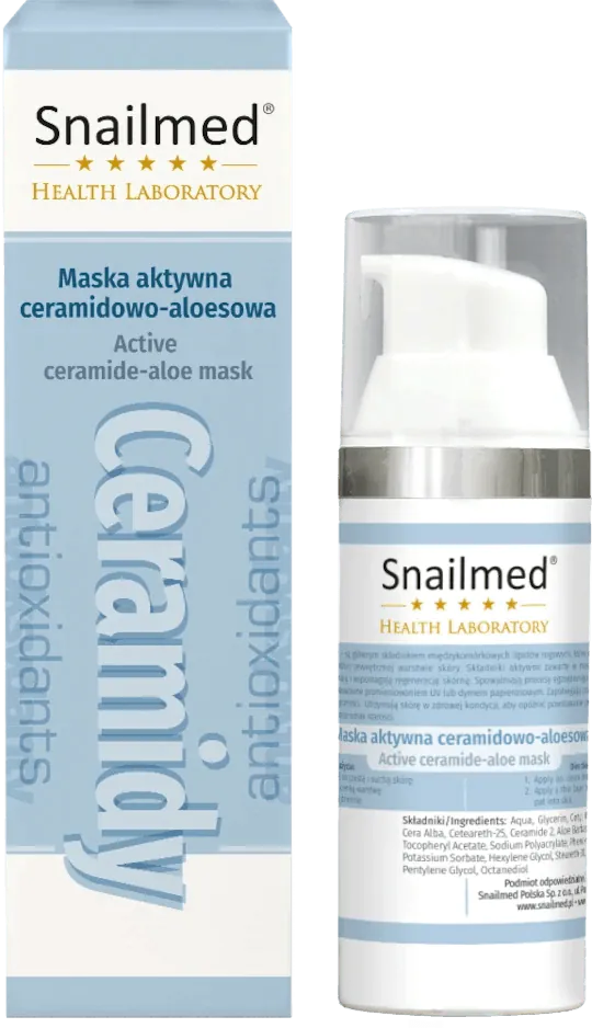 Snailmed Pielęgnacyjna Maska do Skóry Dojrzałej z Ceramidami i Aloesem