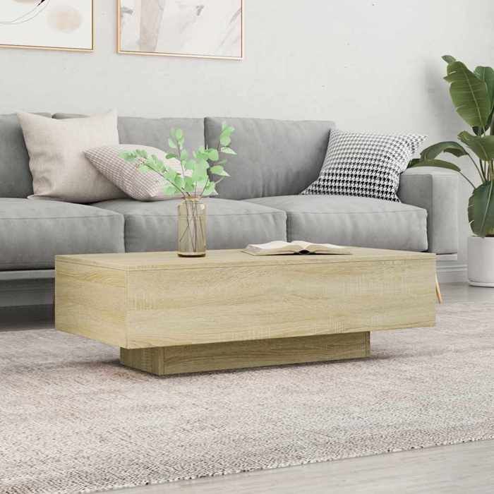 Tavolino da caffè vidaXL Sonoma Oak 100x49,5x31 cm in legno ingegnerizzato, tavolino laterale, tavolino da soggiorno, tavolino d'appoggio 834894