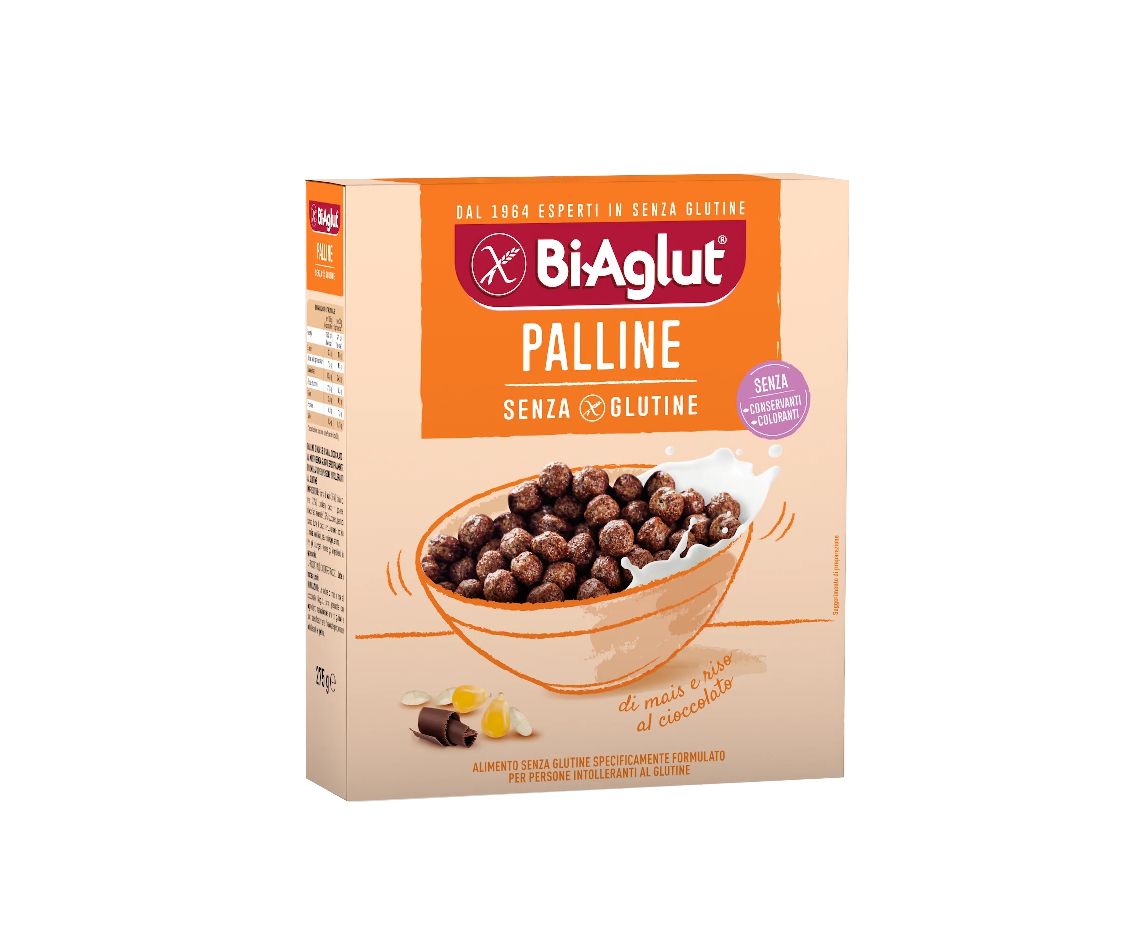 BIAGLUT Bi Aglut čokoladne kroglice brez glutena 275 g Idealno za zajtrk