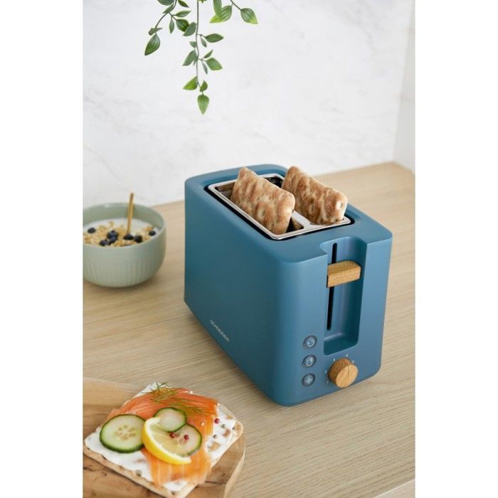 Tostadora - SCHNEIDER - SCTON2BL - 870 W - 2 ranuras - Azul