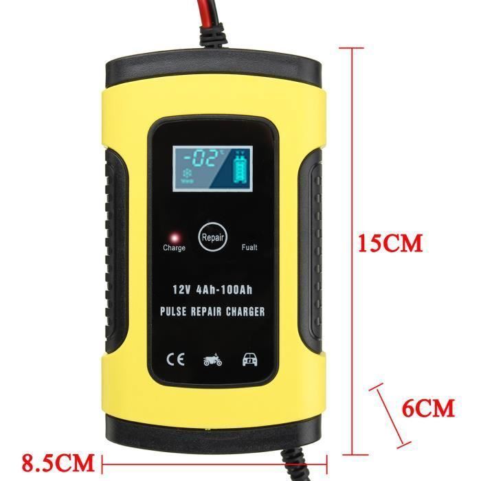 Cargador de baterías - Reparación de pantallas LCD - 12V 6A - Protección térmica - Universal - 3 etapas de carga