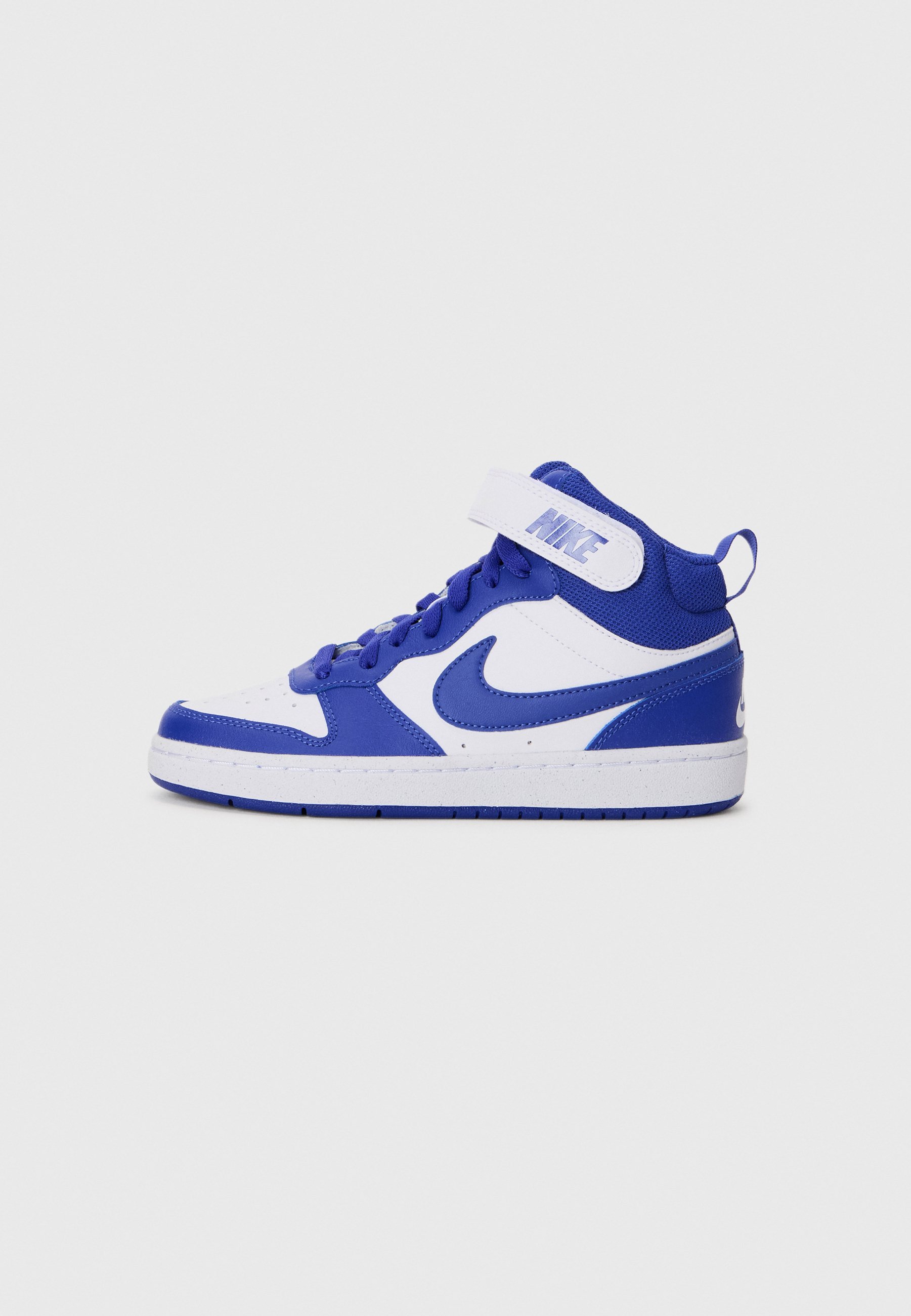 Nike Sportswear COURT BOROUGH MID 2 UNISEX - Magasszárú edzőcipő - fehér/mélyéjkék