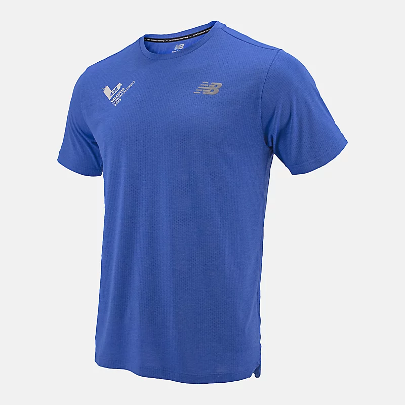 Valencia Marathon Impact Run Herren Kurzarm-T-Shirt - MARINEBLAU HEATHER
