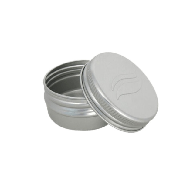 Aluminium potje van 10 ml met deksel met reliëf.