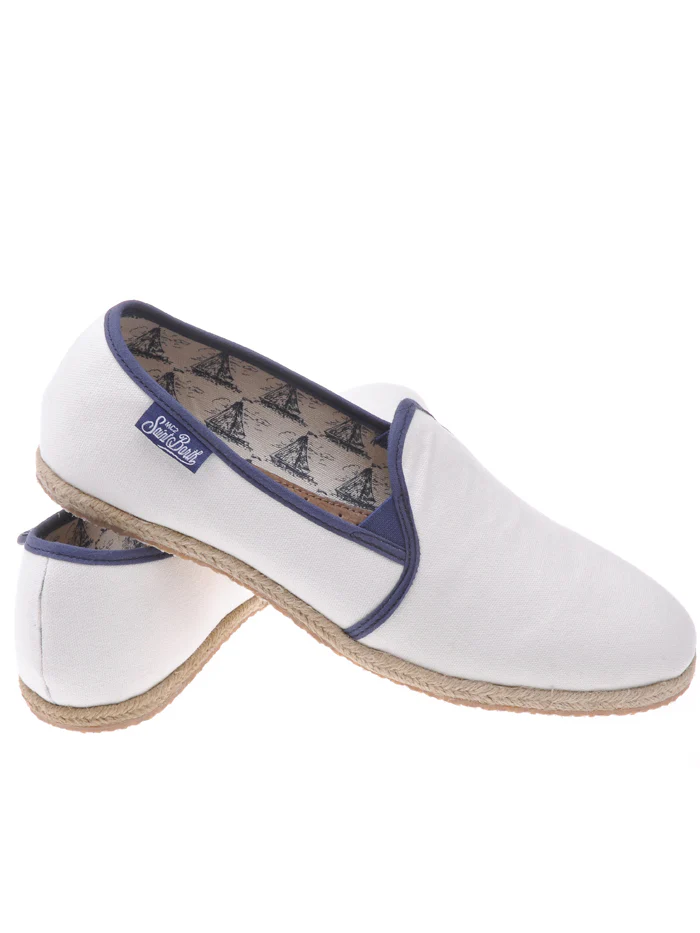 Witte canvas schoenen voor heren