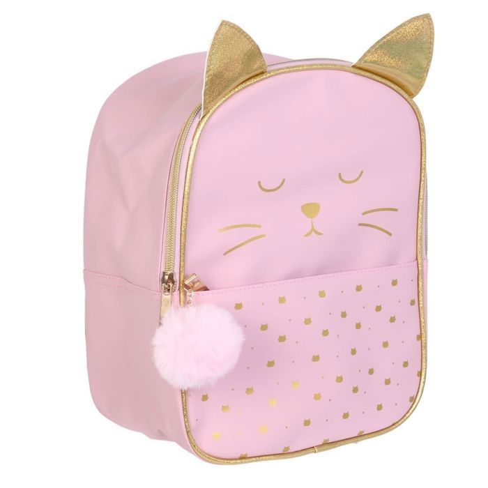 Sac à Dos Enfant Chat Rose et Doré - CATHY