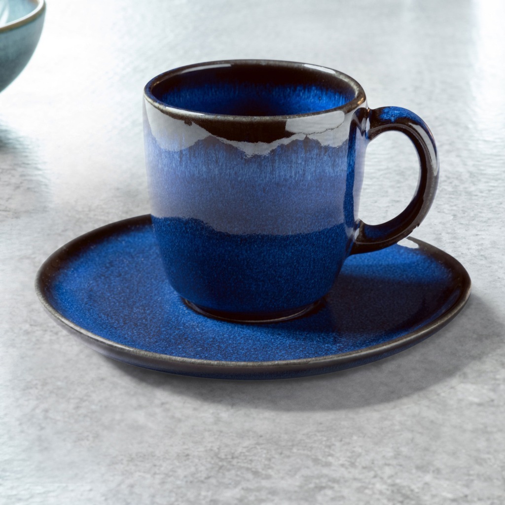 Villeroy & Boch kafijas krūzīšu komplekts, apakštasītes, 6 gab., Lave glacé – 1 gab.
