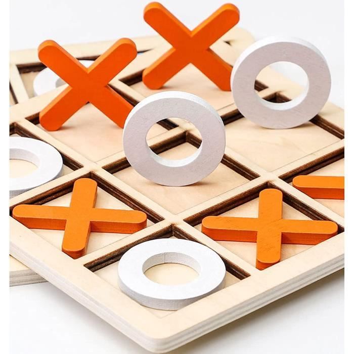 Jogo da Velha para Crianças e Adultos, Jogo de Tabuleiro Clássico de Madeira, Jogo Educativo para Crianças, Família e Amigos