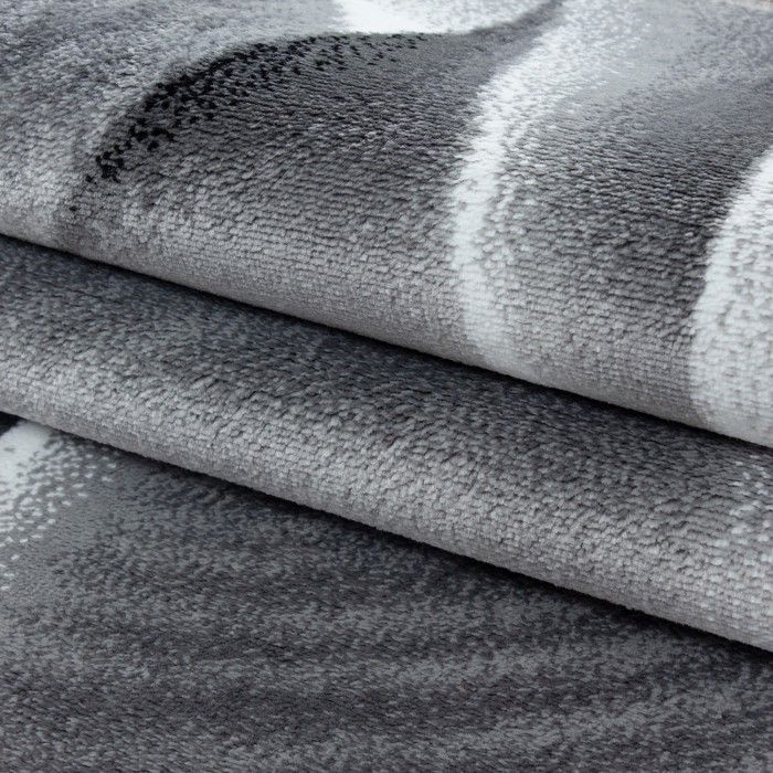 Alfombra - AYYILDIZ - Contemporánea - Gris - Diseño ondulado orgánico - 280x370 cm