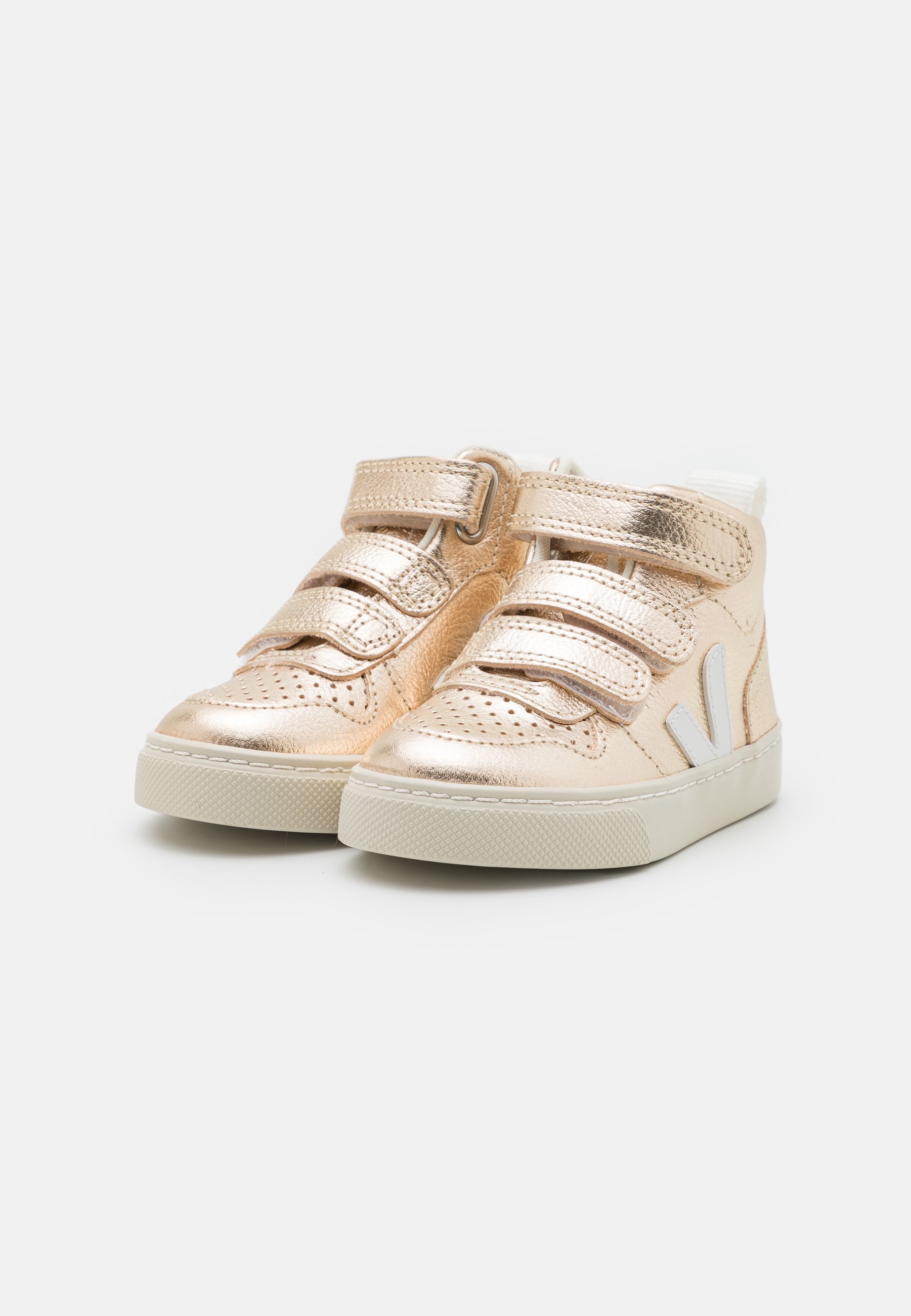 Veja SMALL V 10 MID - Baskets montantes - platine/blanc