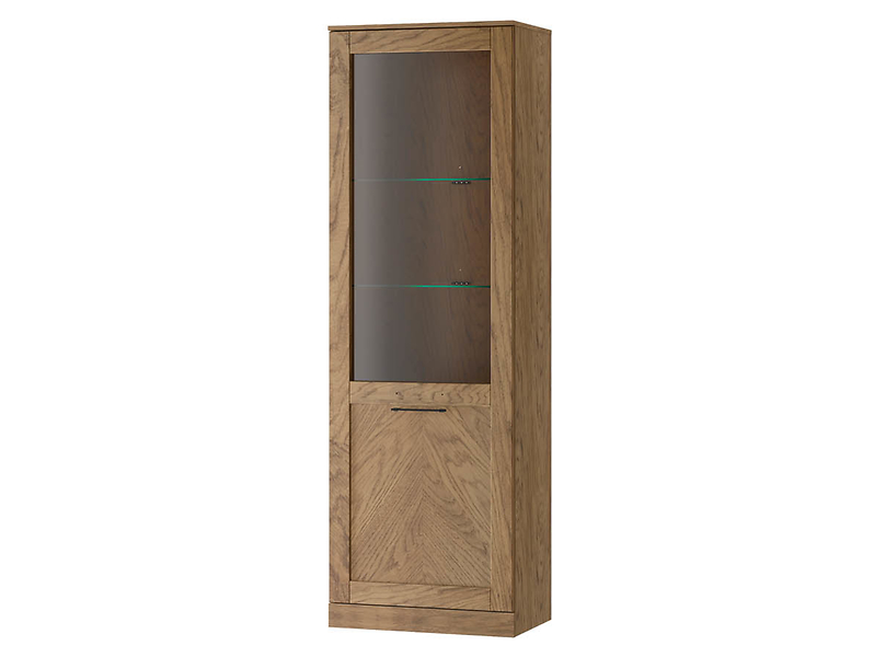 Witryna Cozy-10 65 cm z oświetleniem dąb rustical olejowany