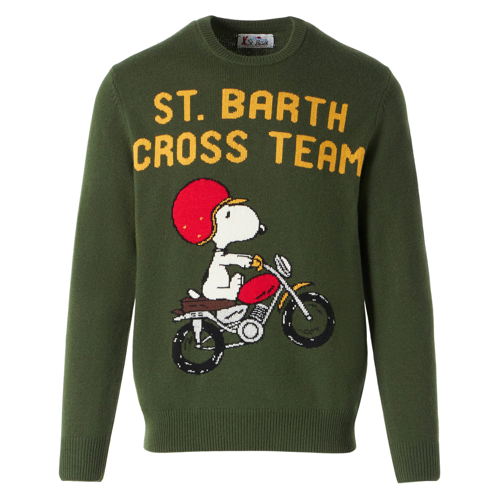 Herentrui in legergroen met Snoopy-print | SPECIALE EDITIE