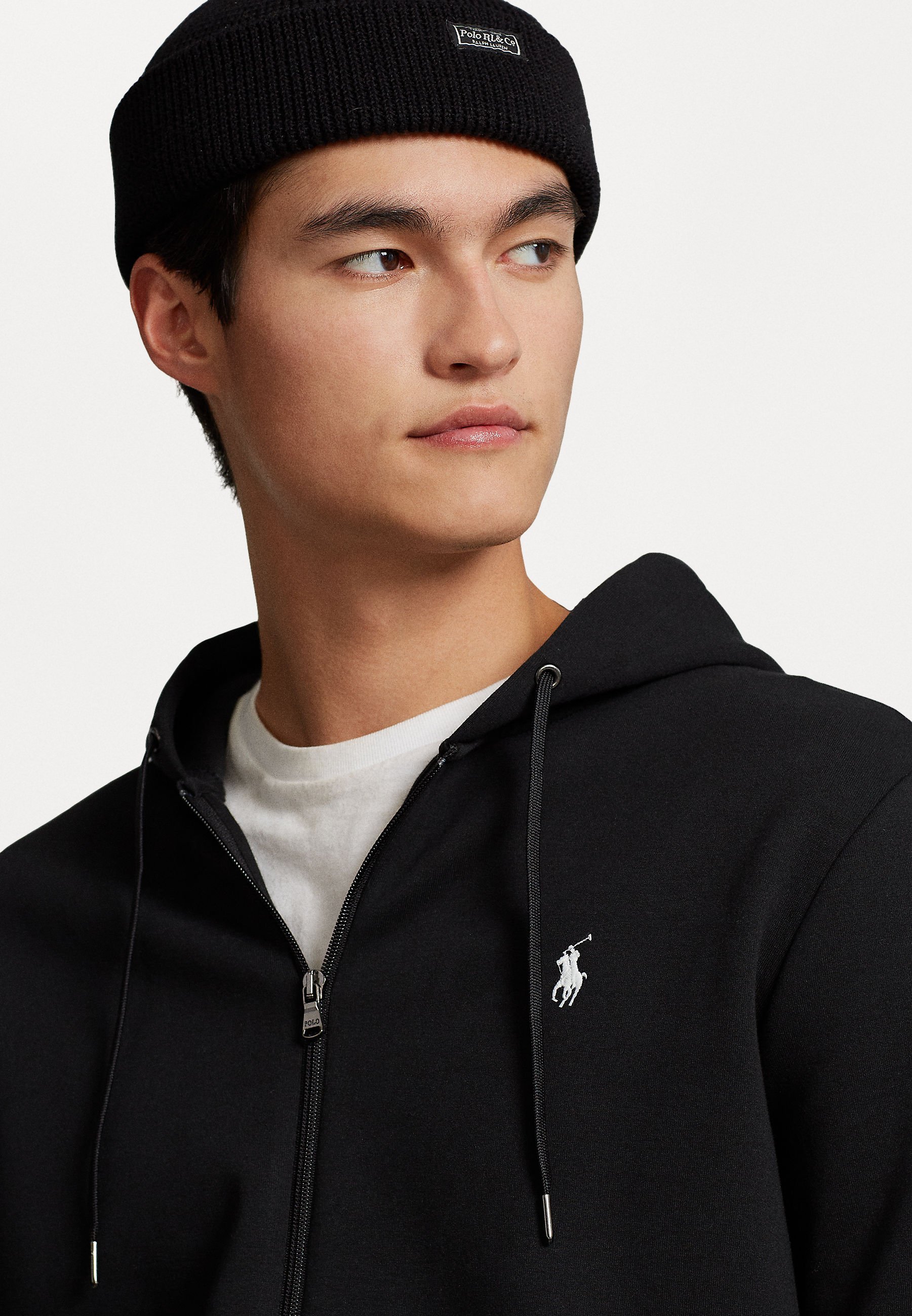 Sweat à capuche zippé Polo Ralph Lauren noir
