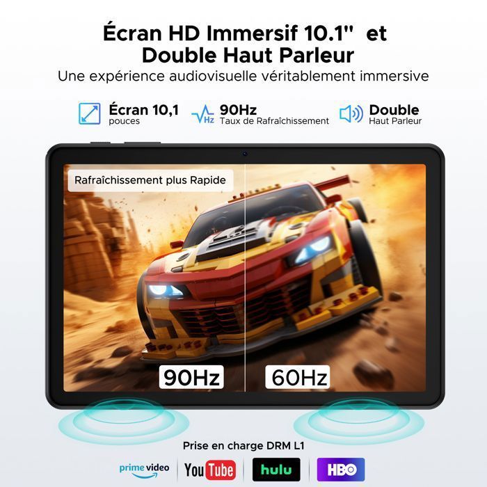 AORLYM P10 16-Zoll-Android-Tablet mit Tastatur, 7000-mAh-Akku, 48 GB RAM + 128 GB ROM, Gemini AI – Schwarz
