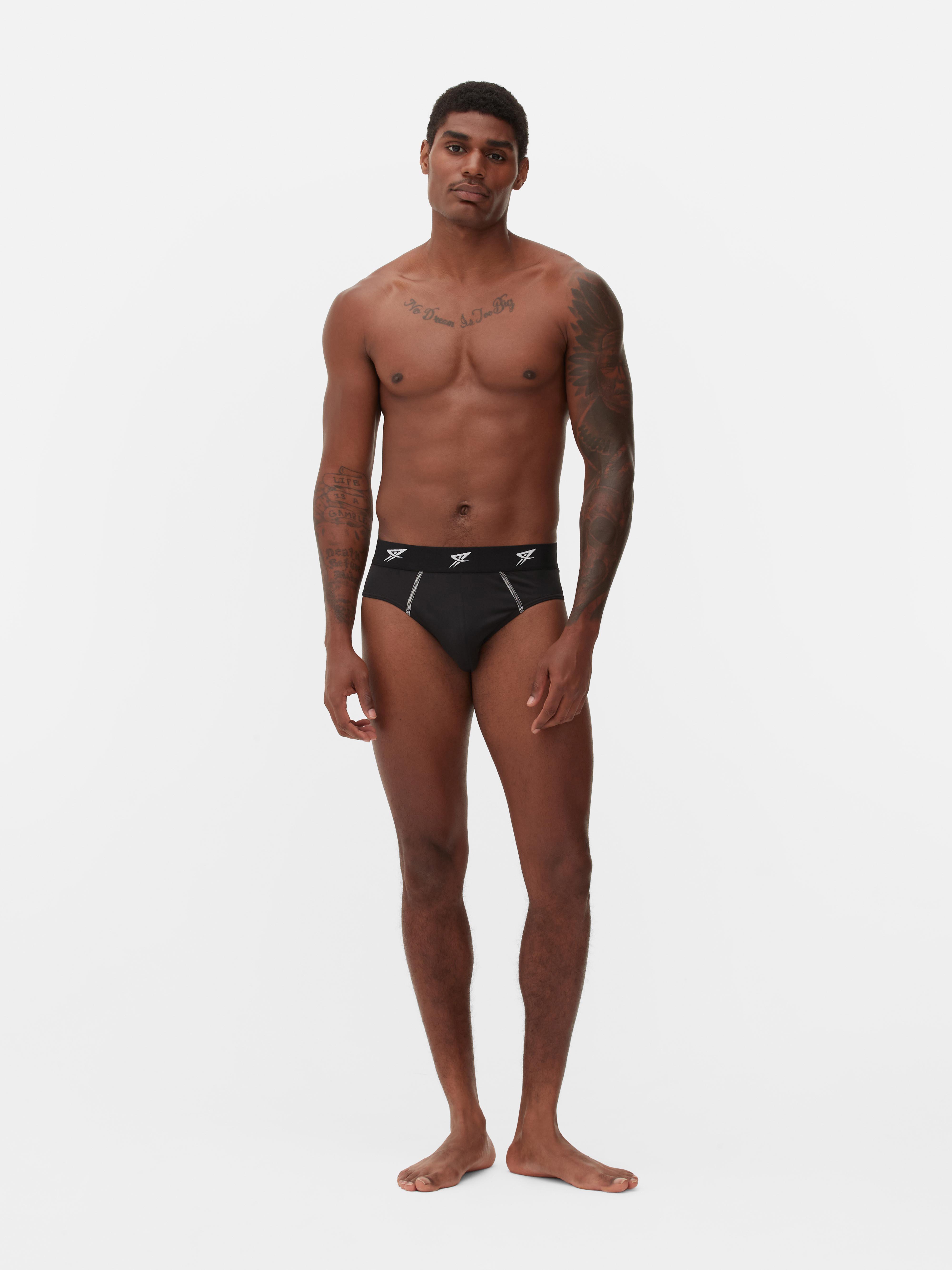 Chiloți sport, set de 3 bucăți Multipack cu elastic și talie elastică cu logo