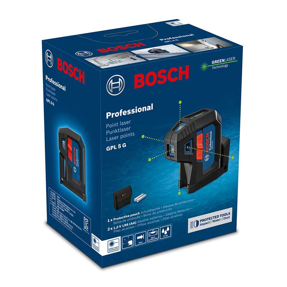 BOSCH GPL5 G Professioneller Punktnivellierlaser Grün 0 601 066 P00