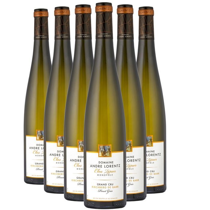 Domaine André Lorentz Alsace grand cru Kirchberg de Barr Clos Zisser Pinot Gris Demi-Sec 2022 - Alsace White Wine (6x75cl)