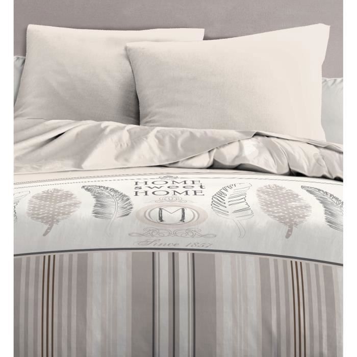 Juego de funda nórdica de 3 piezas: funda nórdica + 2 fundas de almohada. Hogar dulce hogar - 240 x 260 cm.