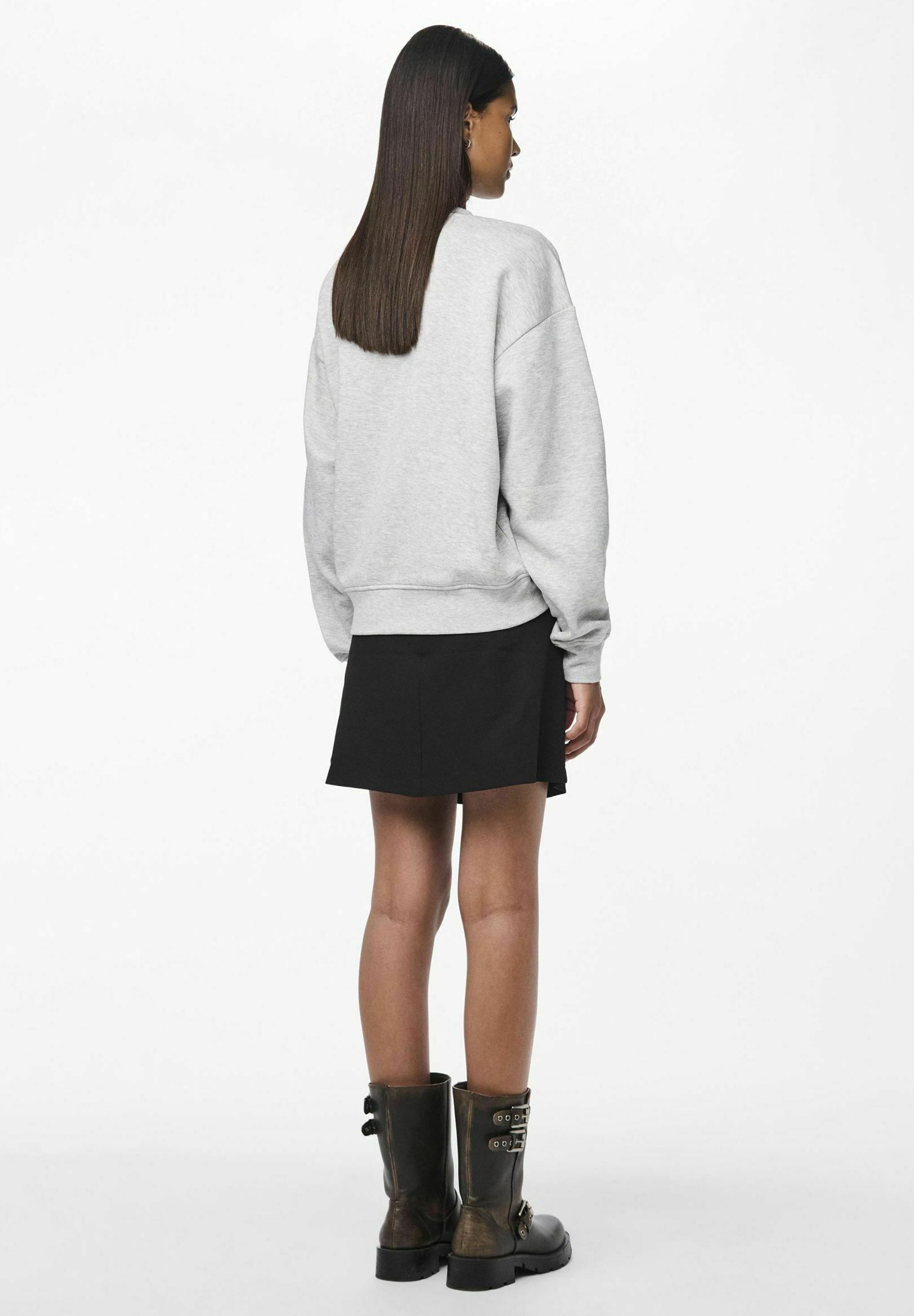 Pièces PCCHILLI LOOSE - Sweat-shirt - gris clair chiné