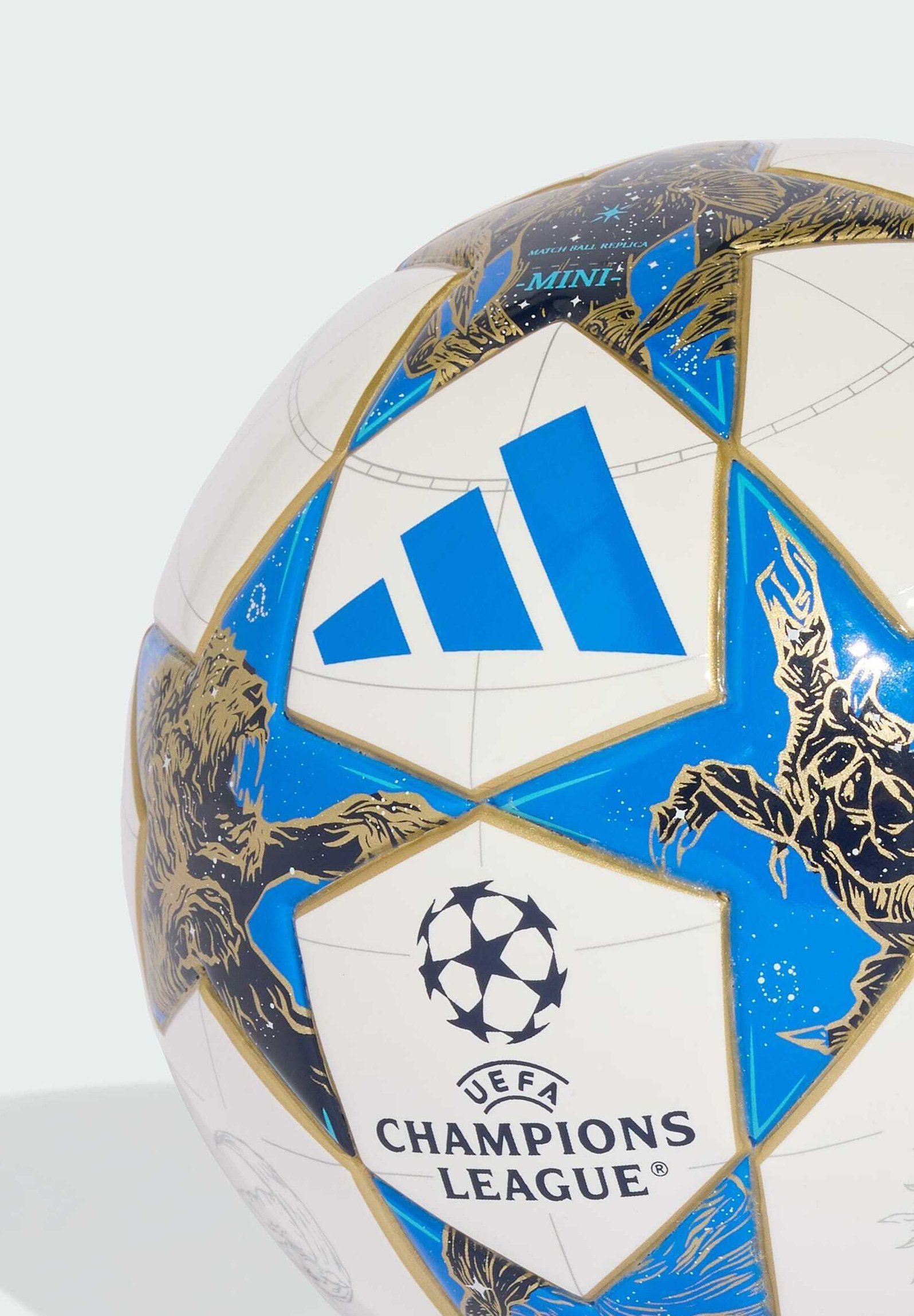adidas Performance voetbal - wit/donkerblauw/multicolor/goud metallic