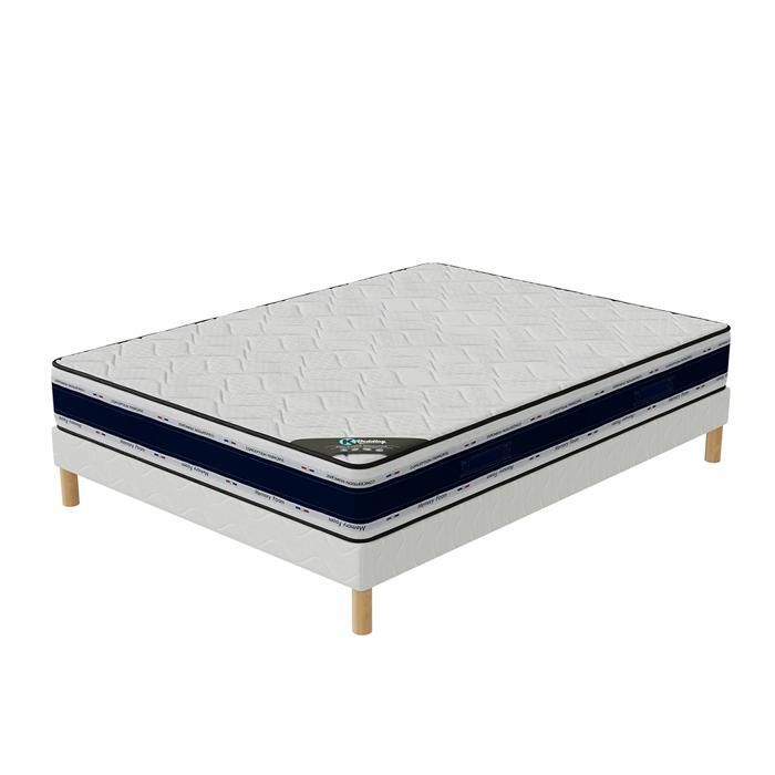 Conjunto Blue Memory: Base de cama + colchón 160x200 cm – Altura 22 cm