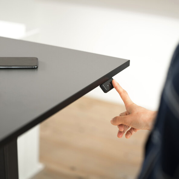 Elektricky výškově nastavitelný stůl Desk Basic, antracit