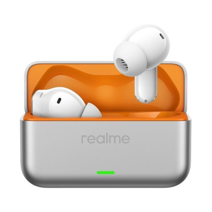 Auriculares Realme Buds T500 Pro color naranja menta - Intrauriculares con cancelación activa de ruido - Bluetooth 6.1 - Micrófono con IA