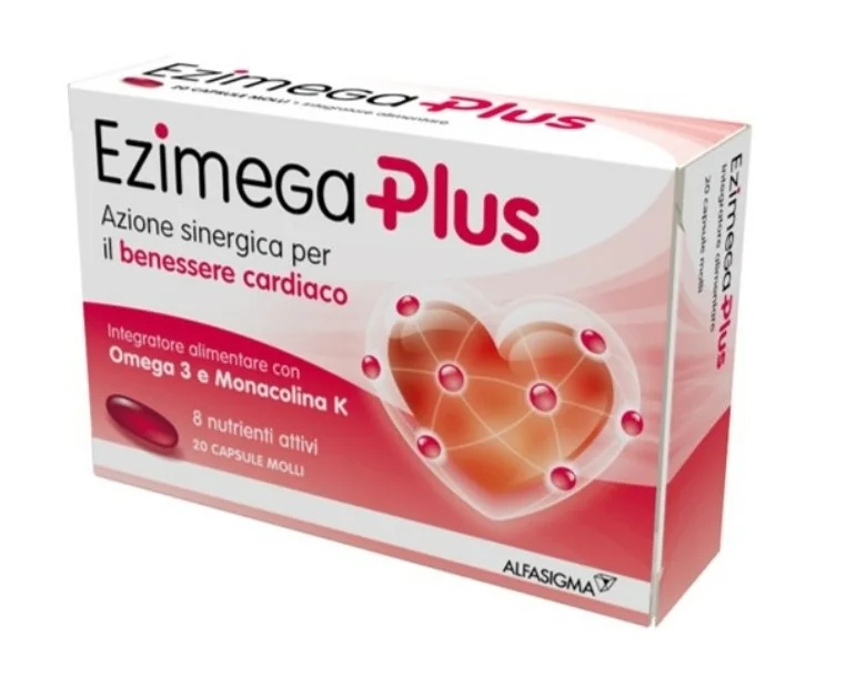 EZIMEGA Ezimega Plus 20 zachte capsules Voedingssupplement voor cholesterolbeheersing