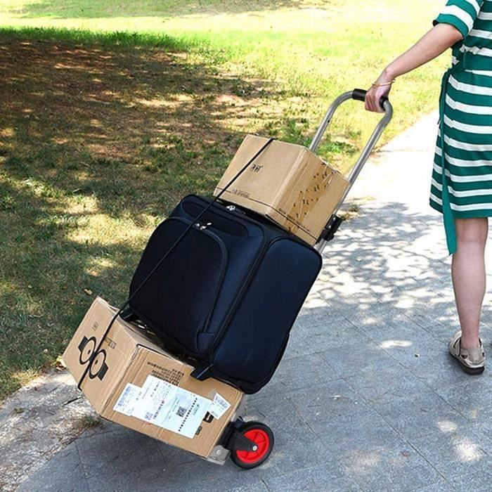 Carretilla plegable - HENGMEI - Carro de transporte - Capacidad de 60 kg - Dimensiones 69x38x38,5 cm - Plegable