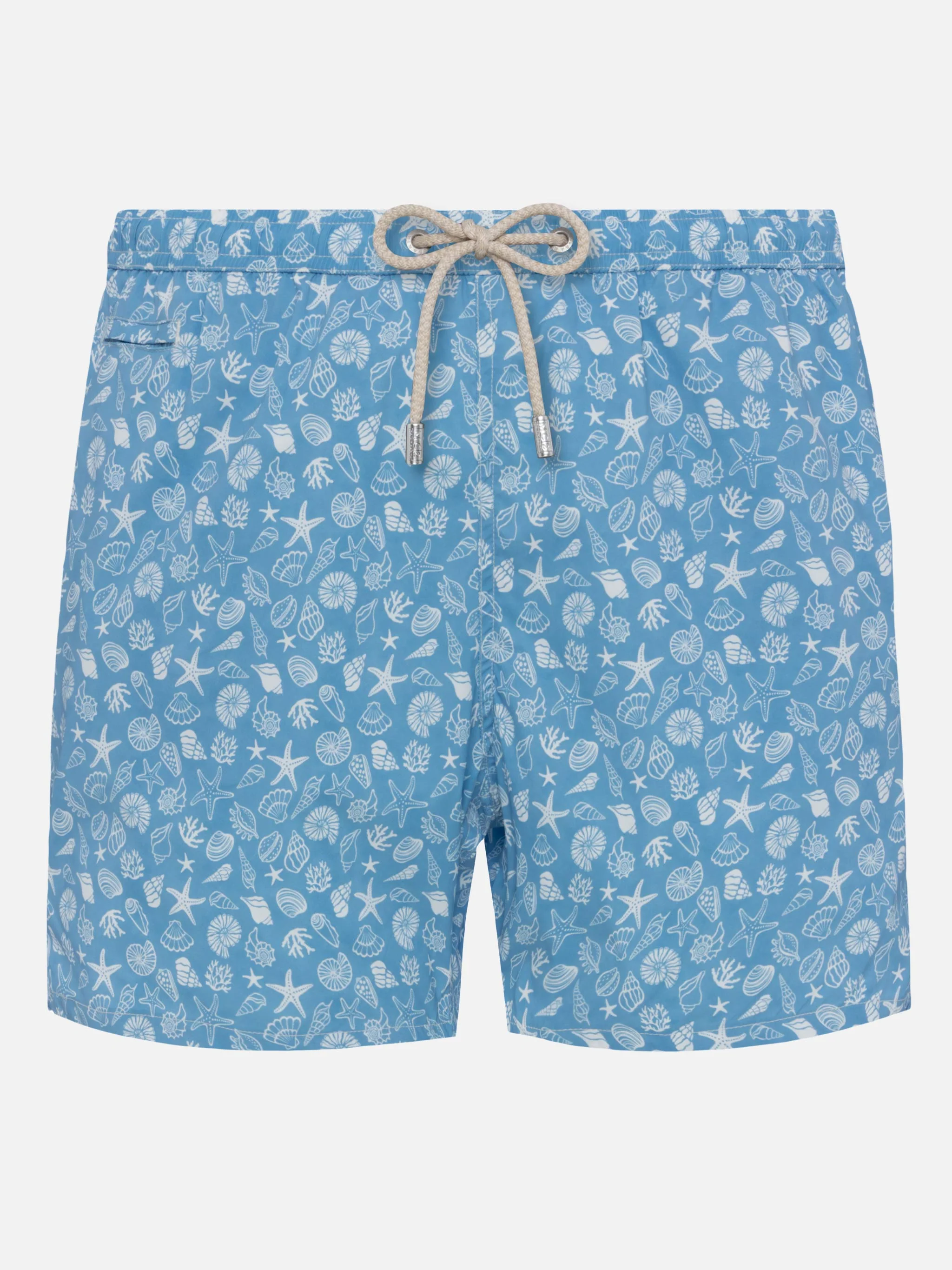 Comfortabel lichtgewicht badpak met tropische schelpenprint