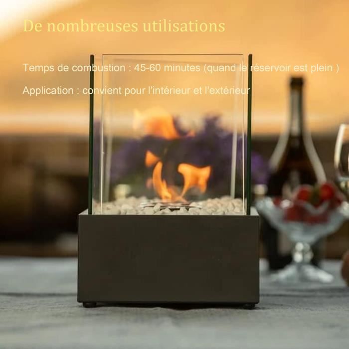 Cheminée de table à l'éthanol Bioéthanol LZQ - Style 4 - Pour intérieur et extérieur