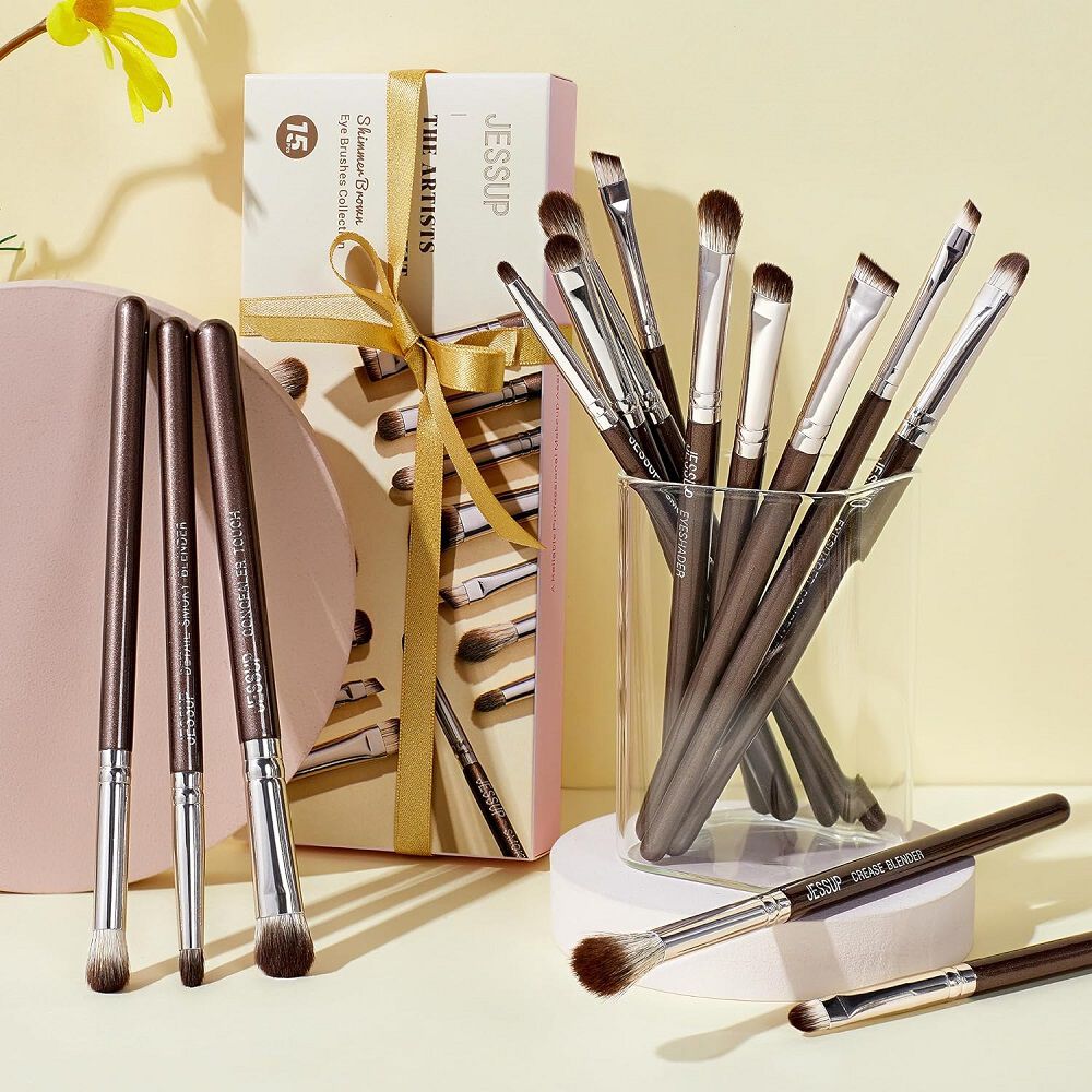 Set di pennelli per trucco sintetici professionali di alta qualità Jessup