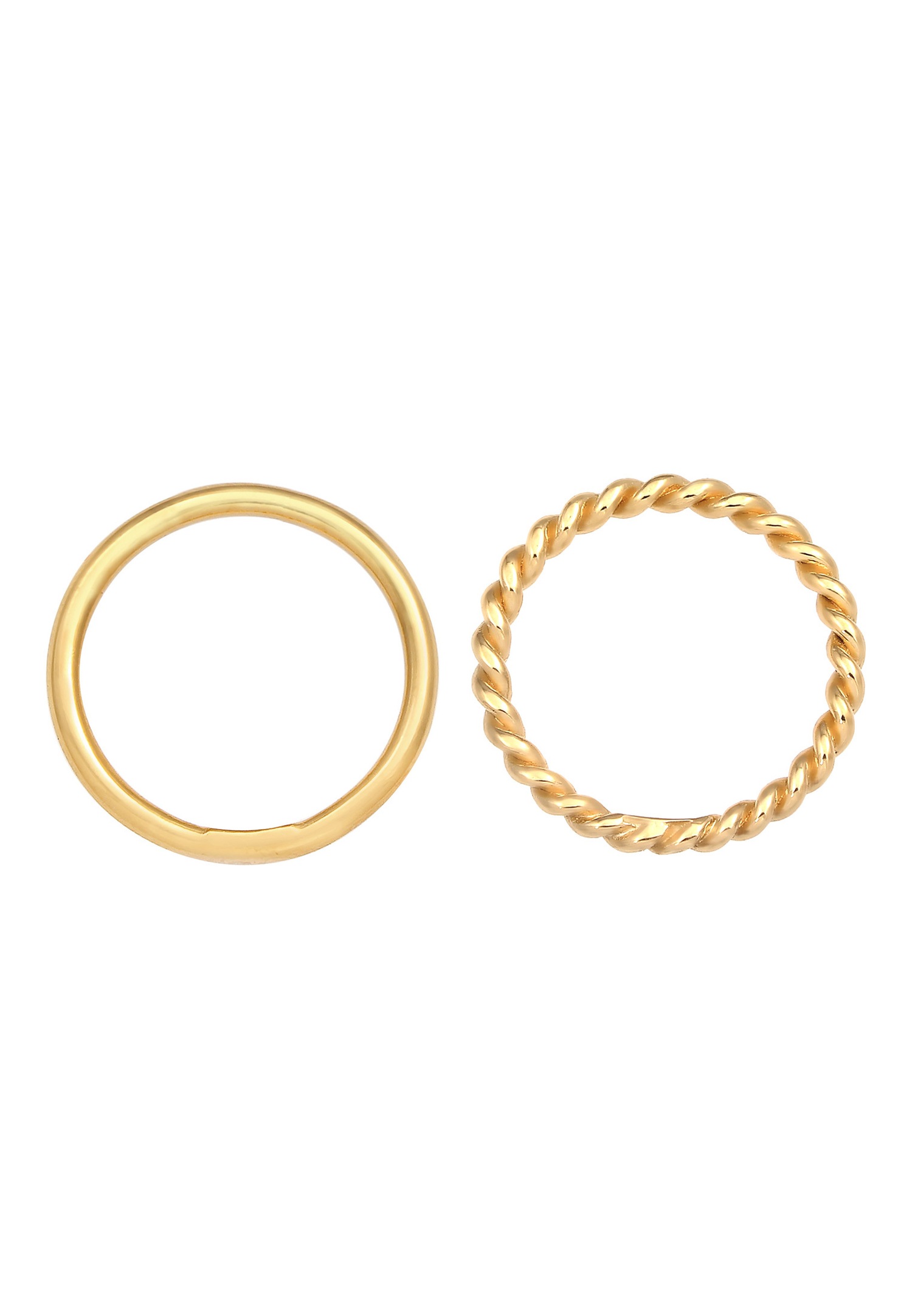 Elli Femmes Twisted Basic Set de 2 en argent sterling 925