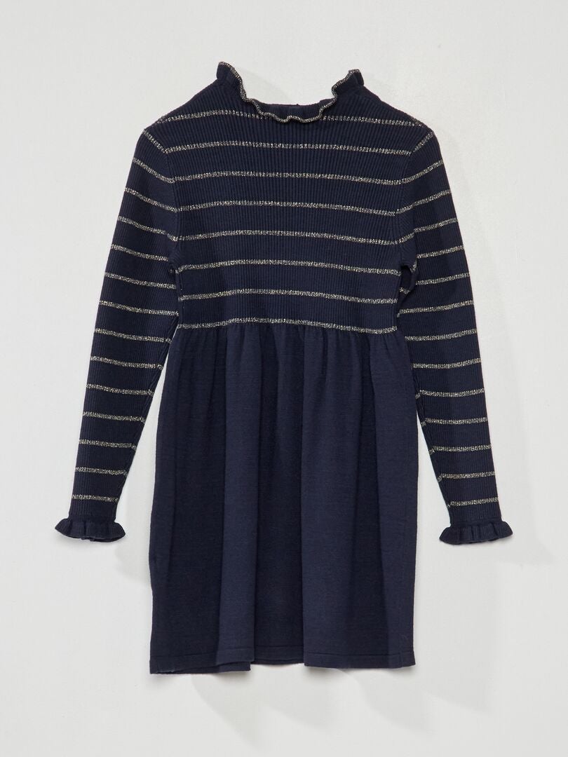 Maxi gestreepte trui - BLAUW