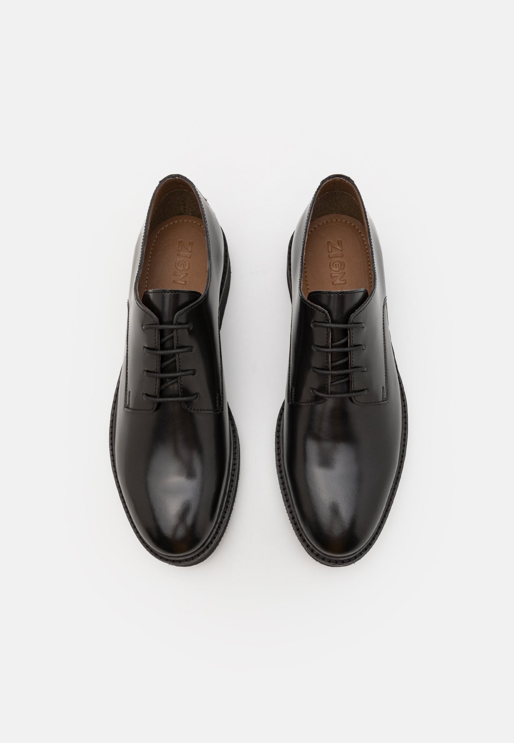 Zign LEATHER - Stijlvolle veterschoenen - zwart