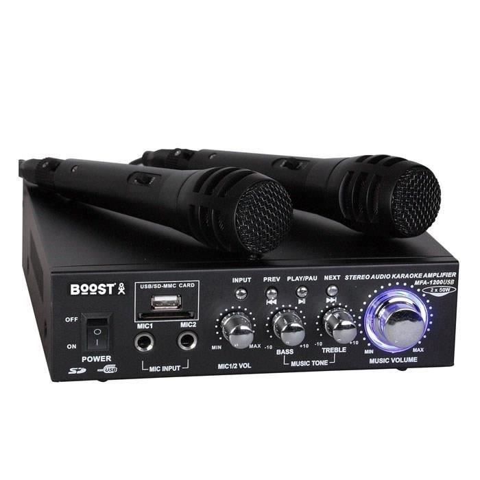 BOOST KS20 Karaoke Kit - 2 x 100W microfoons met versterker