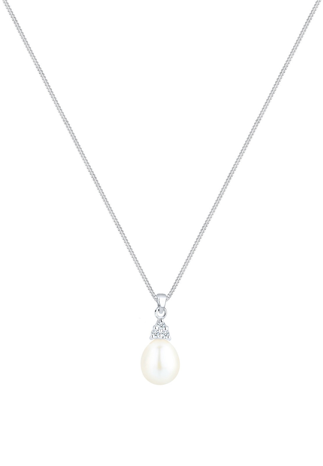 Elli DIAMONDS Perle de Culture d'Eau Douce Diamant argent