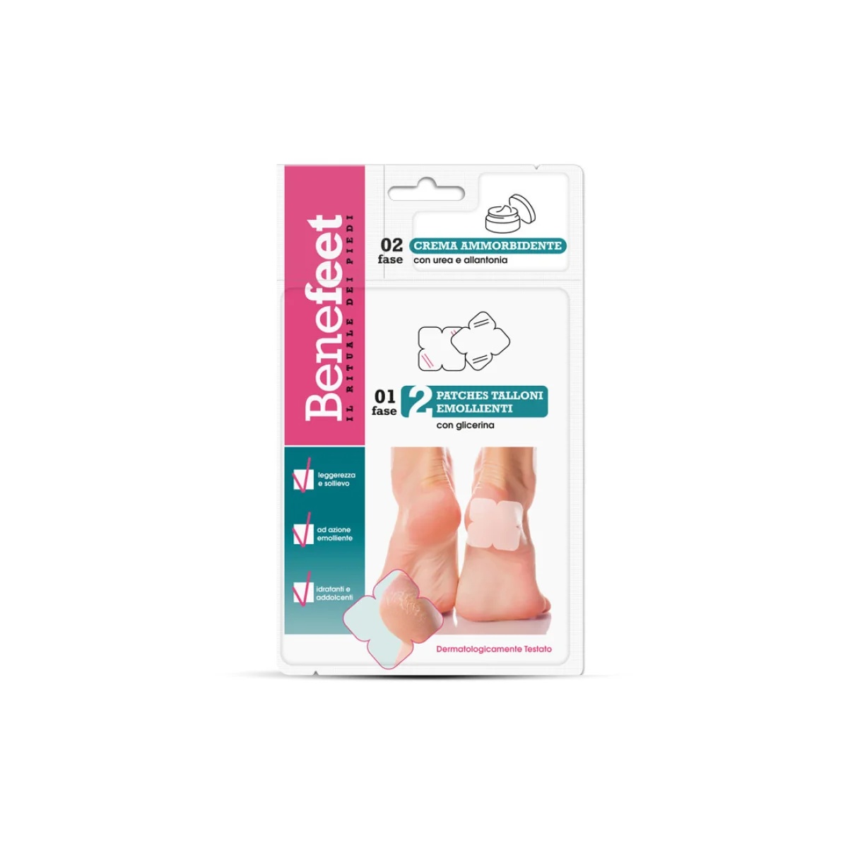 DIVA INTERNATIONAL Benefeet Gel-Fersenpflaster, 2 Stück, weichmachende Wirkung