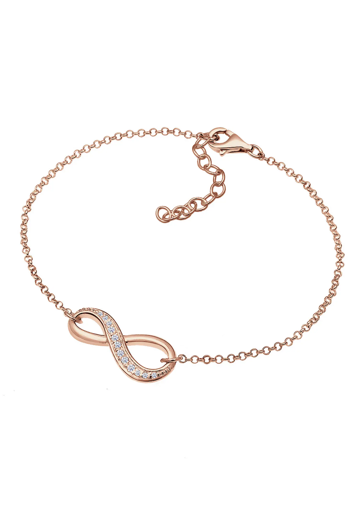 Elli Femmes Symbole d'infini avec Cristaux de Zirconium en Argent Sterling 925