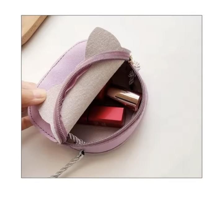 Sac à Main Enfant Chat Mignon – Mini Sac Bandoulière Fille 2 à 7 ans – Motif Chaton – Léger, Zippé, Voyage & Sorties