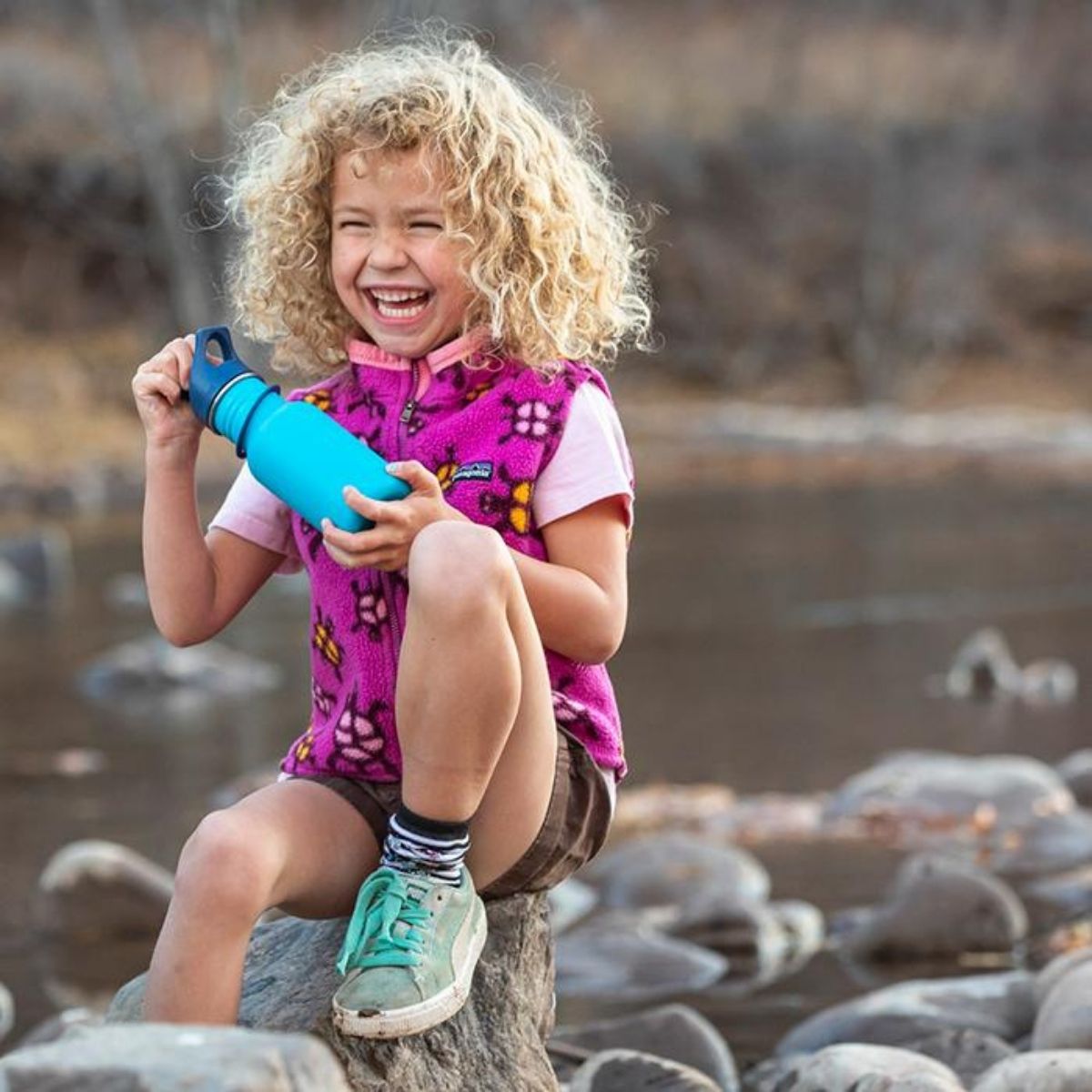  Klean Kanteen Kid Classic 12oz ūdens pudele ar aizbāzni, bērnu sporta vāciņš