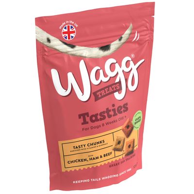 Wagg Tasties Leckere Stückchen mit Hähnchen, Schinken und Rindfleisch